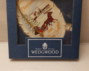 Décoration d'arbre Wedgwood vintage, notre premier Noël 1996, rare en boîte