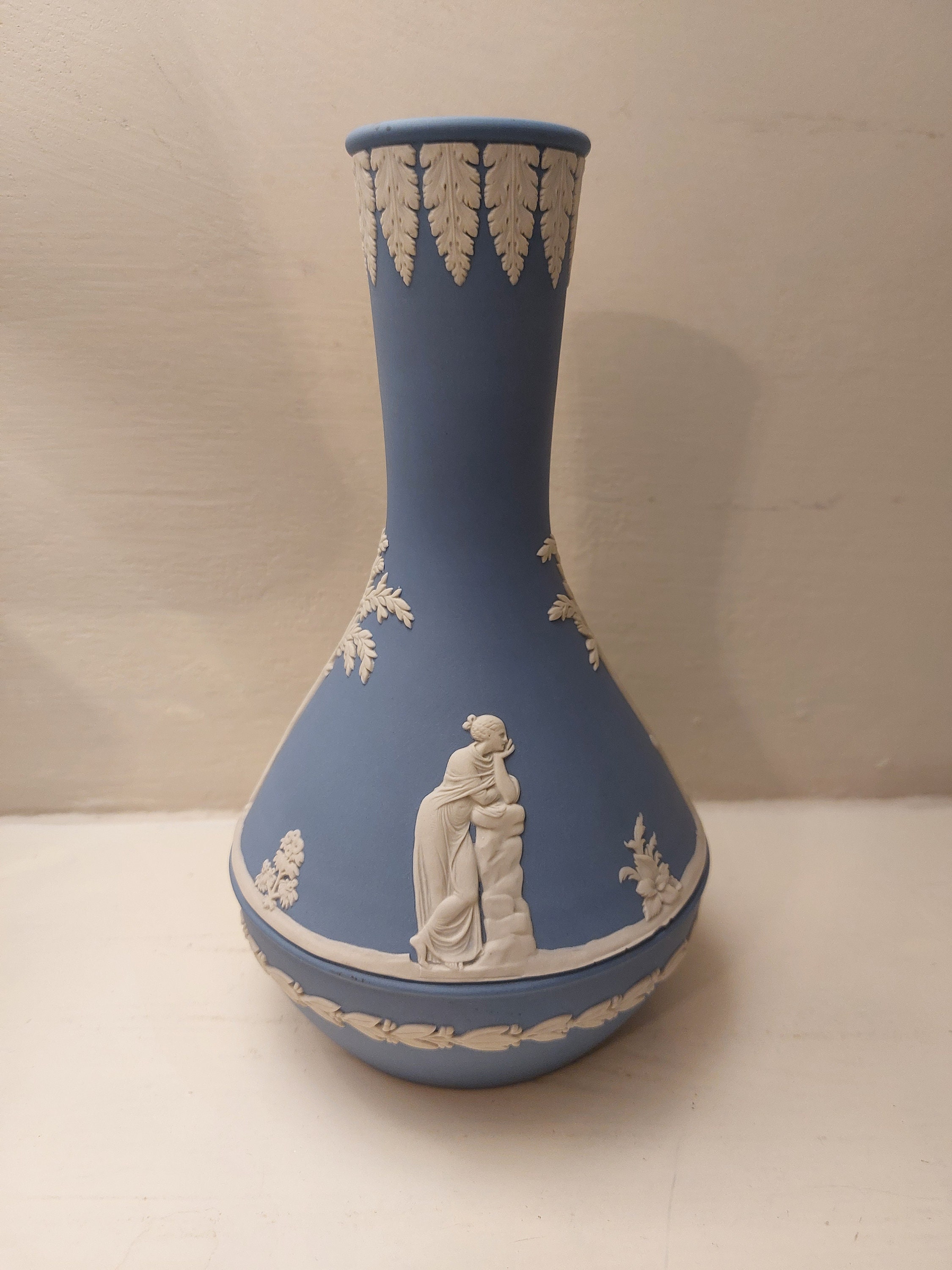 Vintage Wedgwood Blue Jasperware Rare Vase
