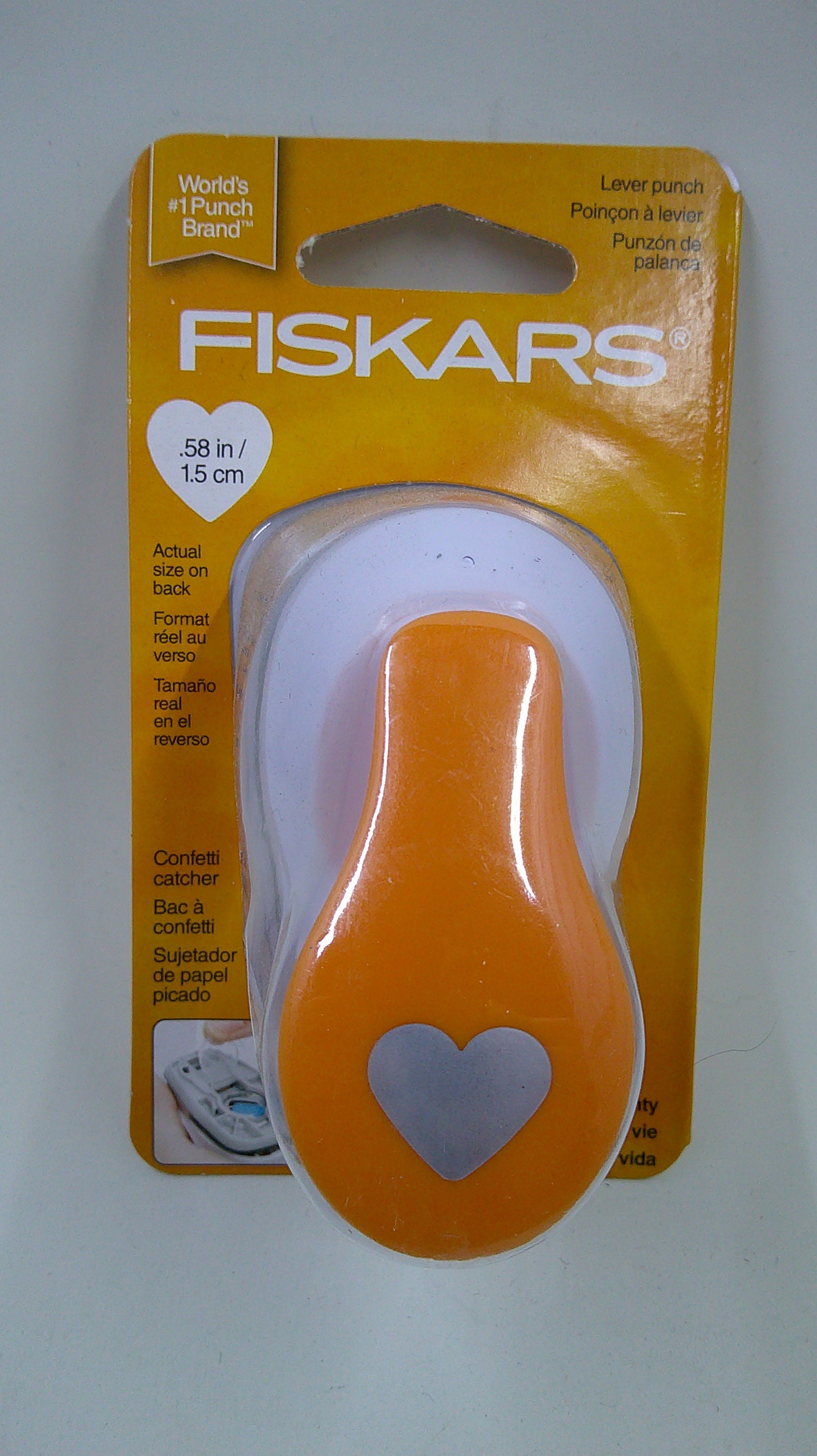 Used XXX LARGE paper Punch Fiskars Die Cut circle 3 gift tag card picture