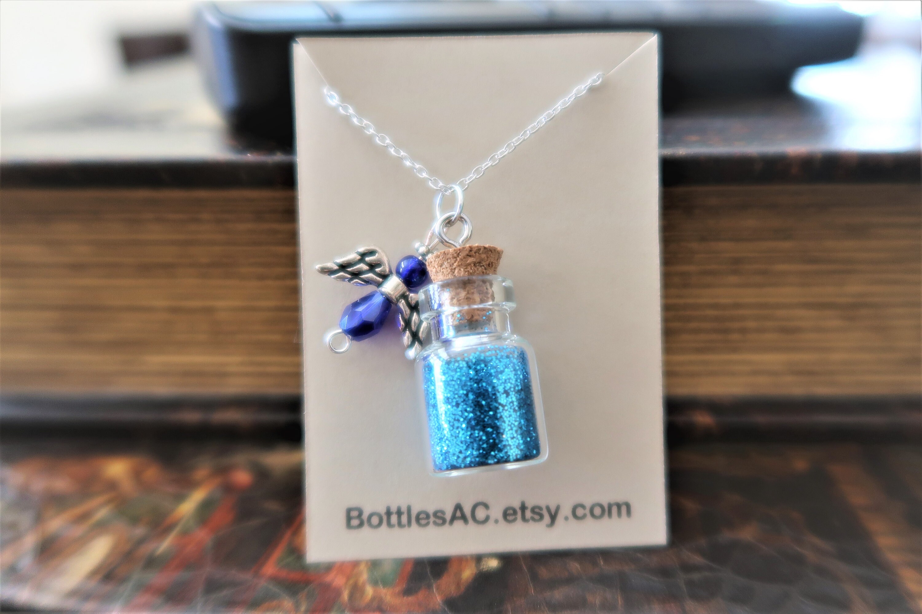 Supernatural Castiel Bottled chain Castiel Grace Necklace and angel Castiel s Angel Grace