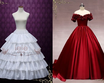 White Ball Gown Petticoat with Metal Hoop | PT1003