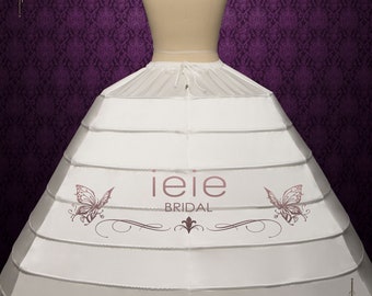 Großes weißes Ballkleid Petticoat mit 8 Metallreifen | PT1009