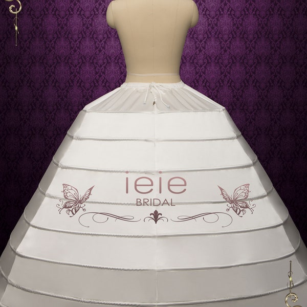 Large White Ball Gown Petticoat with 8 Metal Hoop | PT1009
