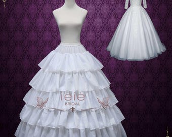 White Ball Gown Petticoat with Metal Hoop | PT1003