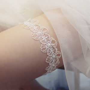 White Lace Wedding Garter, Garter for Bride GT2018