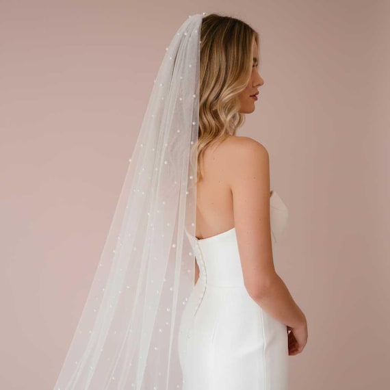 Bridal Hat Veil‎ Pearl Beaded Ivory Satin Wedding Occasion Church boho chic White Bridal Hat with Pearl Veil – Velo Bianco main image 2