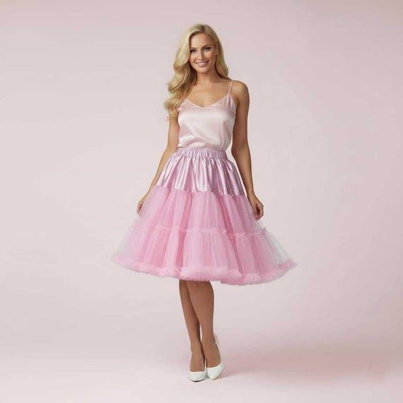 pink petticoat dress Porsha Pink Doll Swing Dress Pocket Watch and Petticoats