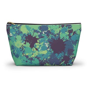Vibrant Floral Makeup Pouch, Accessory Bag, Travel Organizer, Gift for Her, Eco-Friendly Toiletry Bag, Artsy Cosmetic Case