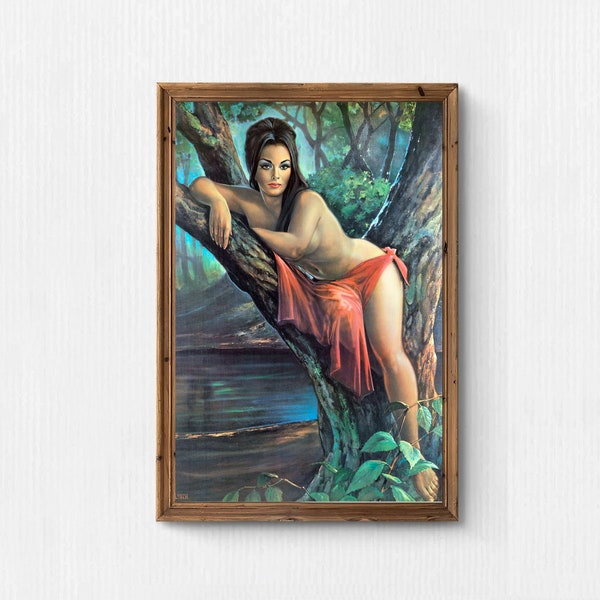 Woodland Godess | J.H. Lynch Vintage Art | Digital Print | Instant Download | Frame It Yourself |0103