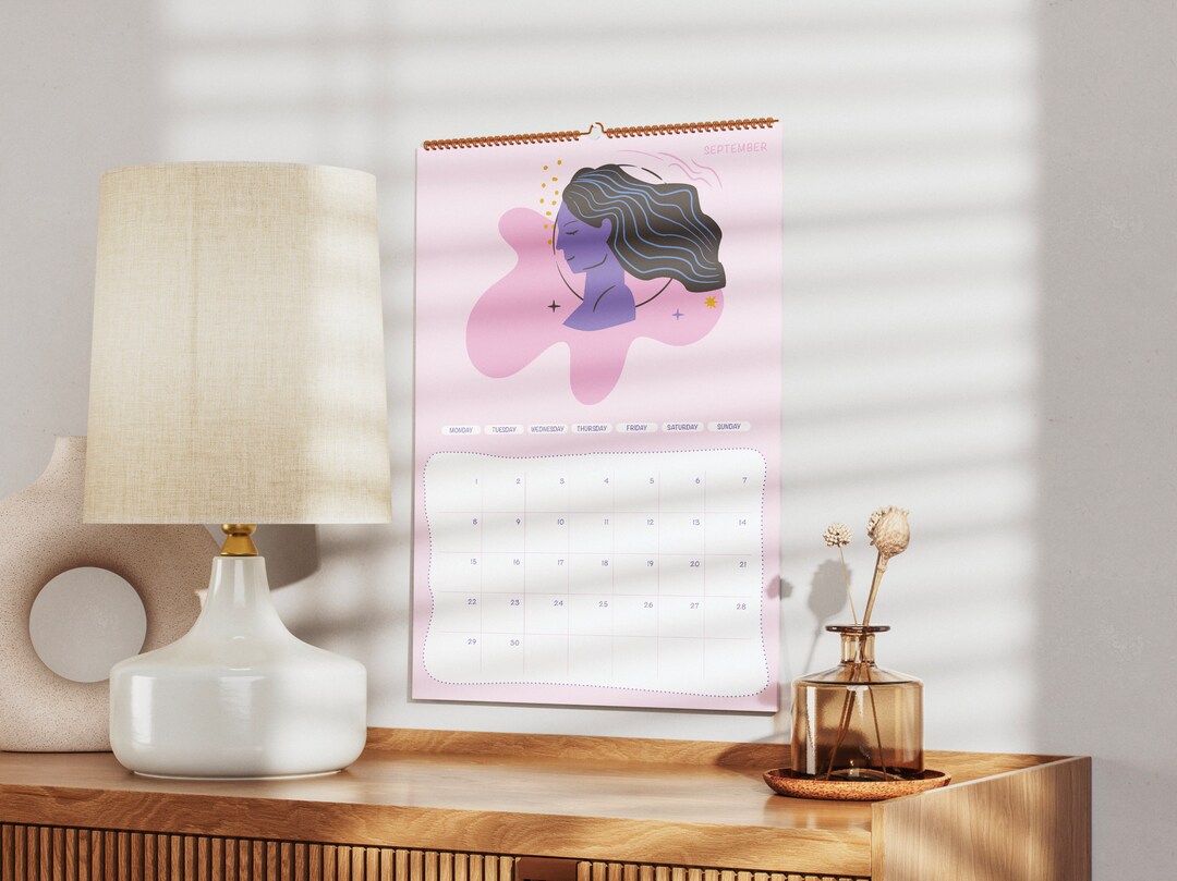 Starsign Calendar 2025, Zodiac Wall Planner, Astrology Gift, Celestial