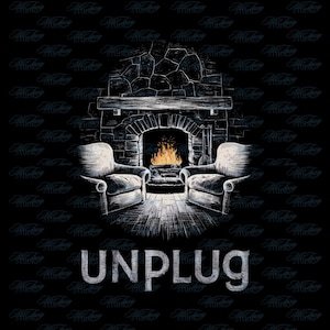 Unplug Cabin Fireplace PNG: Holiday Clipart (Digital Download)