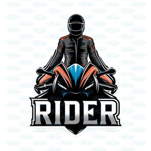 Sport Rider PNG, Racing Motorcycle PNG, Biker Digital File for Sublimation Download, Instant Motorbike Design, DTF File