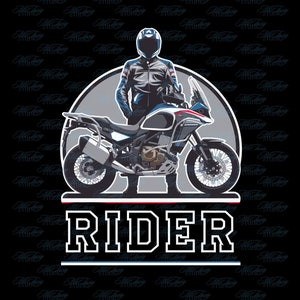 Adventure Rider PNG - Tourist Motorcycle PNG, Biker Digital File for Sublimation Download, Instant Motorbike Design, DTF File