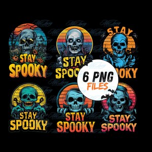 Stay Spooky PNG, Scary Halloween Png, Funny Halloween Clipart, Spooky Skull Png, Spooky Season Sublimation Design, Spooky Vibes