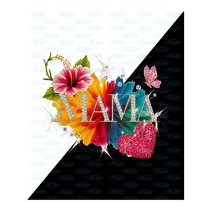 Brillo floral, mamá, PNG, garabato, letras, brillo, coqueta, mamá, regalo del Día de la Madre, camiseta, diseño de sublimación, clipart PNG