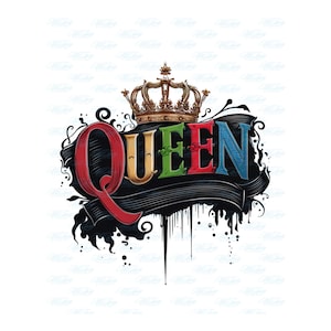 Queen Png - Birthday Queen Sublimation Design, Party & Crown PNG, Instant Download Graphic for Celebrations