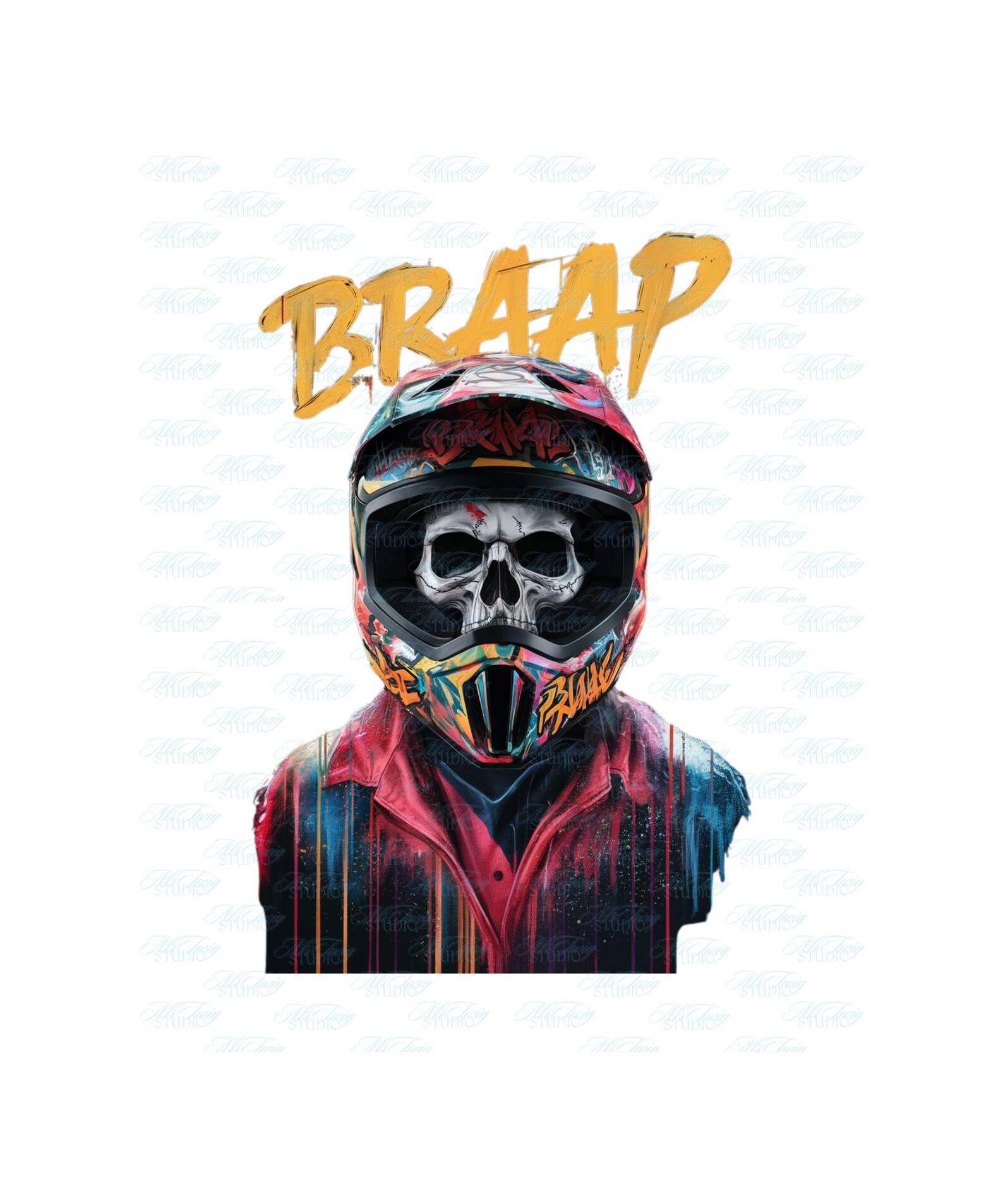 Braap Rider PNG - Skull in Helmet Graphic, Dirt Bike Motocross Design ...