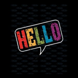 Hola PNG, gráfico de Hola vibrante para sublimación, arte de descarga digital, diseño de saludos coloridos, impresión instantánea