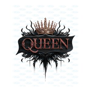 Queen With Golden Crown PNG, Dope Birthday Party Sublimation Graphic, Instant Download Queen PNG