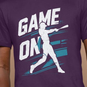 Game On Png, Baseball Game Day PNG File, Baseball Retro Png Sublimation Design, Baseball png design, Game Day PNG