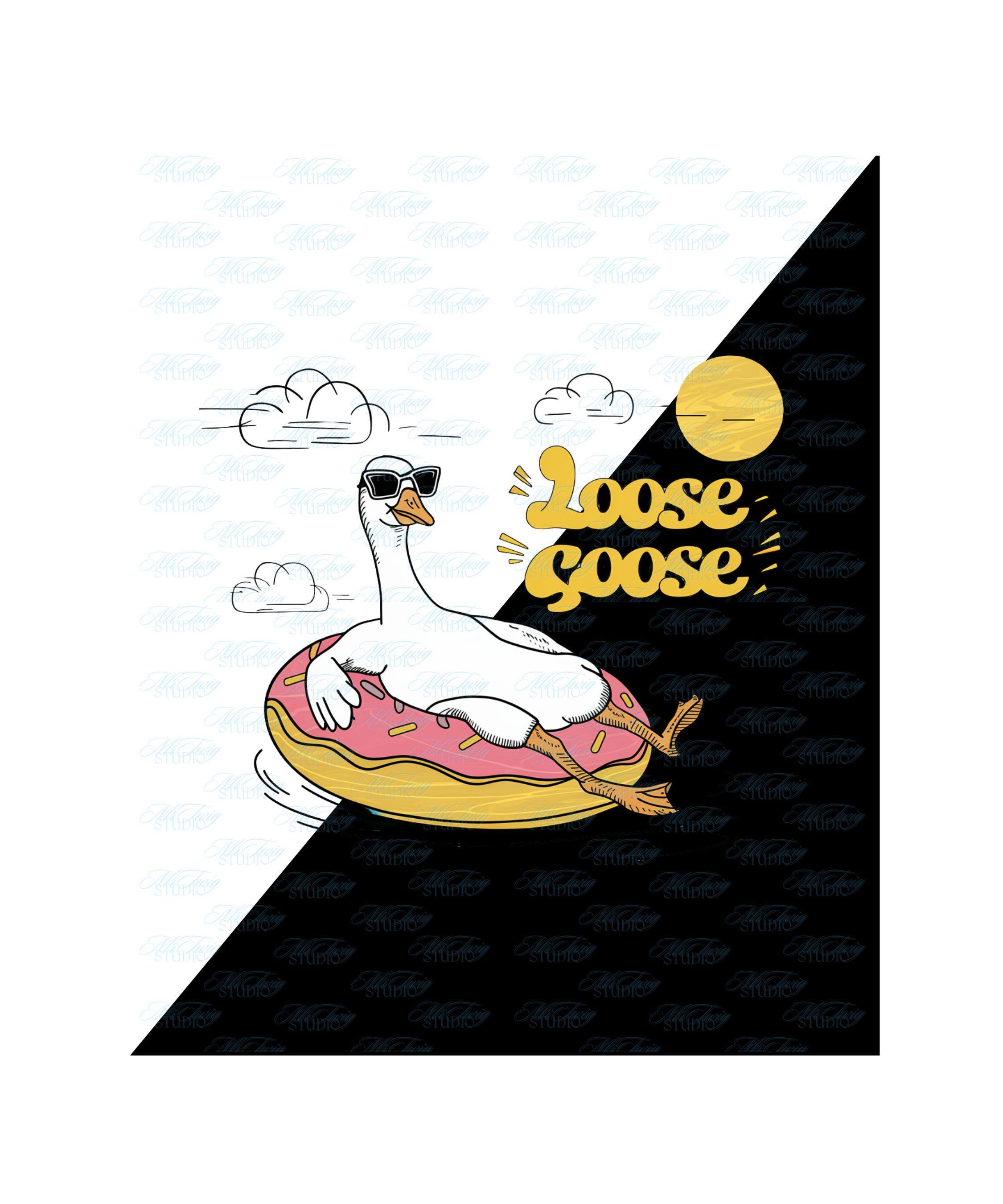 Goose Loose PNG | Funny Summer Goose Clipart, Inflatable Pool Float ...