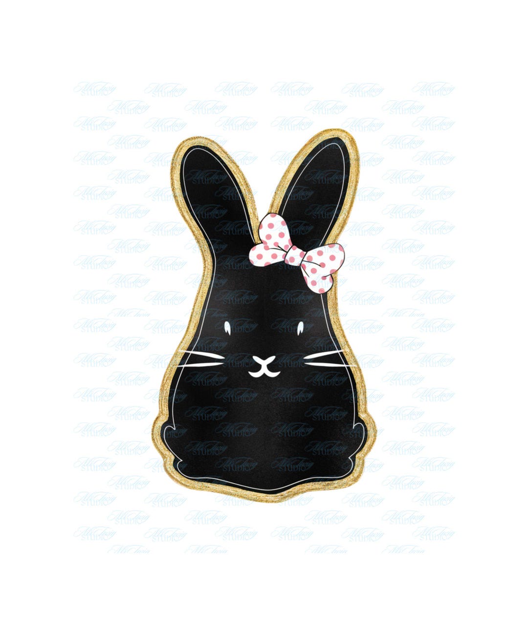 Bunny Sublimation PNG | Black Easter Bunny Clip Art for Crafts ...