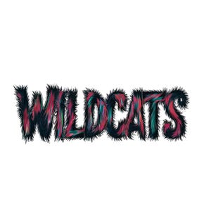 Wildcats PNG - Team Spirit PNG, Furry Lettered Design, Sublimation Download for School Spirit & Crafts