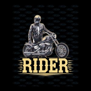 Choper Rider PNG - Cruiser Motorcycle PNG, Biker Digital File for Sublimation Download, Instant Motorbike Design, DTF File