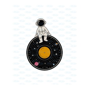 Vinyl Record World Png | Astronaut on Vinyl png, Vinyl Record Clipart, Music Lover T-shirt Design, Vinyl World & Record Dxf