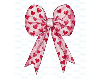 Pink Valentine Coquette Heart PNG | You Are Loved Retro Watercolor Art | Digital Download for Creative Crafts & Gifts