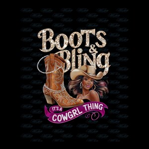Cowgirllaarzen PNG-sublimatieontwerp downloaden | Laarzen en bling It's A Cow Girl Thing | Schattige cowgirl-liefdesafbeeldingen