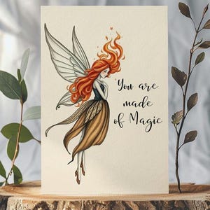 You Are Made of Magic Fairy Print | Digital Download | Fairy Art | Classic Whimsical Wall Decor | Printable Vintage Illustration