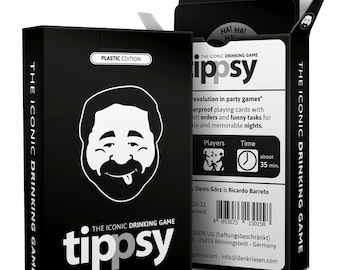 tippsy - The ICONIC Drinking Game - Drinking game in English - *waterproof* *party game*