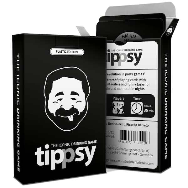 tippsy - The ICONIC Drinking Game - Trinkspiel auf englisch - *waterproof* *party game*