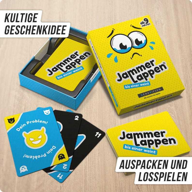 JAMMERLAPPEN® Das dramatisch lustige Kartenspiel bis einer weint Etsy.de