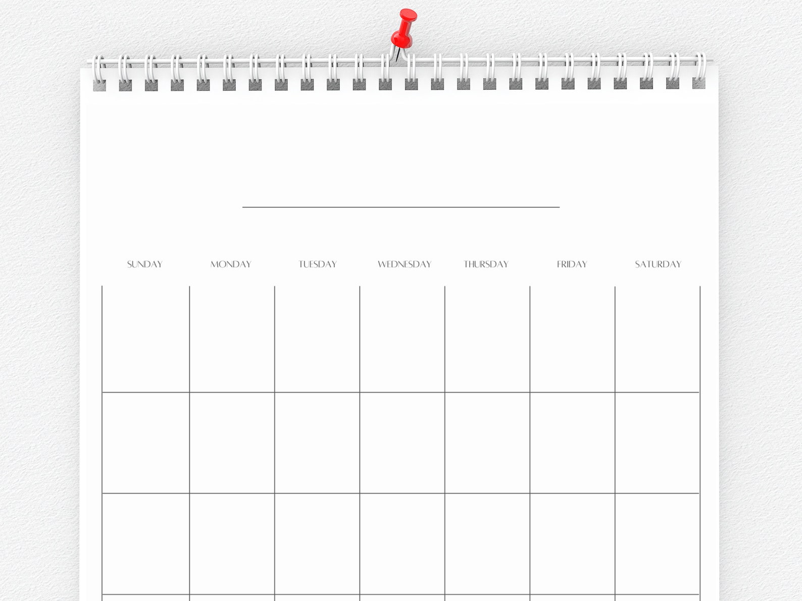 Blank Calendar Page | Printable Monthly Calendar | Monthly Planner ...
