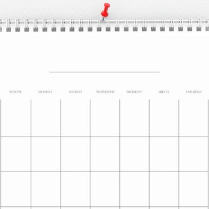 Blank Calendar Page | Printable Monthly Calendar | Monthly Planner ...