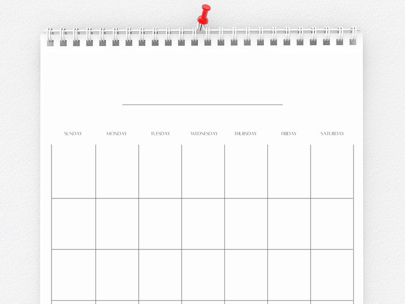Blank Calendar Page Printable Monthly Calendar Monthly Planner Blank Calendar Page Printable Monthly Calendar Monthly Planner