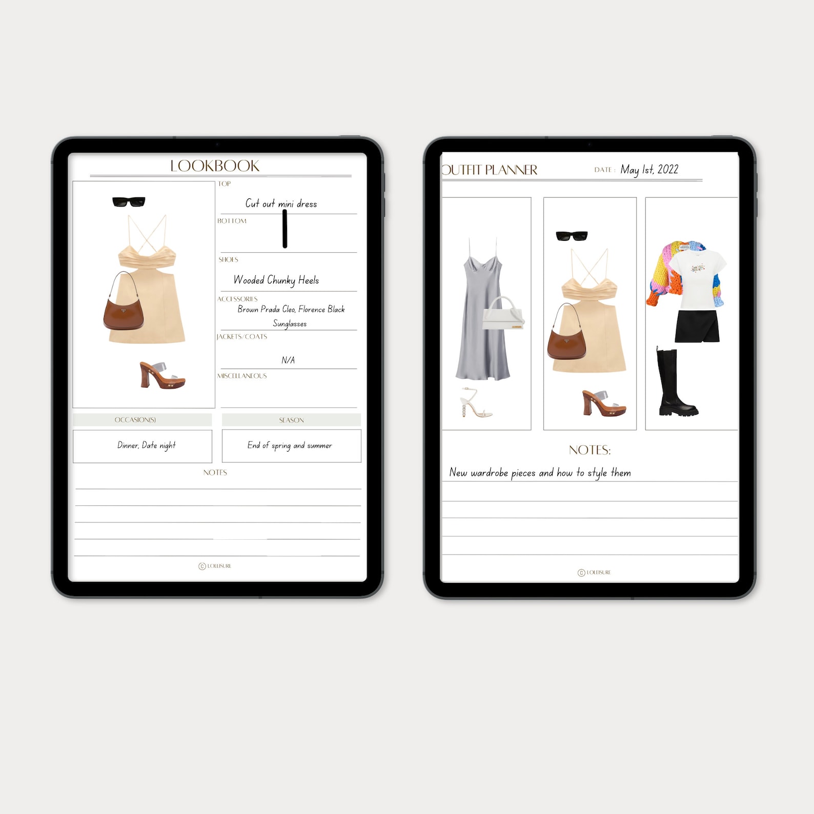 BUNDLE Wardrobe Planner Templates | Printable PDF Templates | Weekly ...