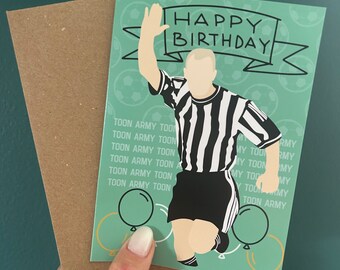 Newcastle Shearer  Birthday Card Alan Shearer NUFC Football Fan Magpies Toon Army