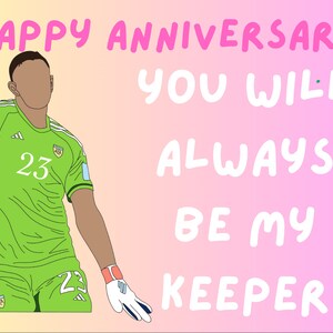 Tarjeta de aniversario de Villa Martínez Aniversario Emi Martínez Fanático del fútbol Aston Villa AVFC Argentina Copa América