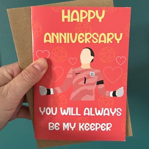 Biglietto d'auguri per l'anniversario dell'Inghilterra di Earps, carta da calcio femminile Mary Earps, tifosa di calcio PSG Man United