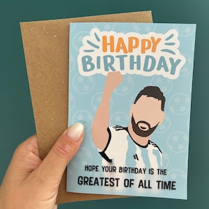 Messi Birthday Card Lionel Messi Football Fan Argentina Inter Miami