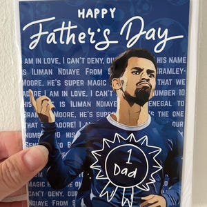 Carte de fête des pères Ndiaye Everton caramels football EFC