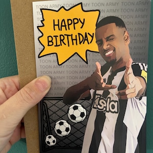 Carte Isak Newcastle Carte d'anniversaire NUFC Alexander Isak Fan de football Pies Toon Army Shearer Geordie