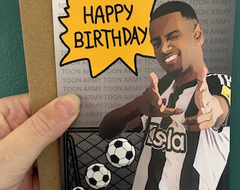 Isak Newcastle card NUFC Birthday Card Alexander Isak Football Fan Magpies Toon Army Shearer Geordie
