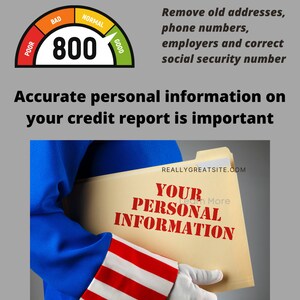 Personal Information Letter, Dispute Letter, Dispute, Credit Repair, Address Change