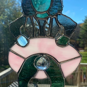 The subtle Old Gregg stained glass sun catcher image 4