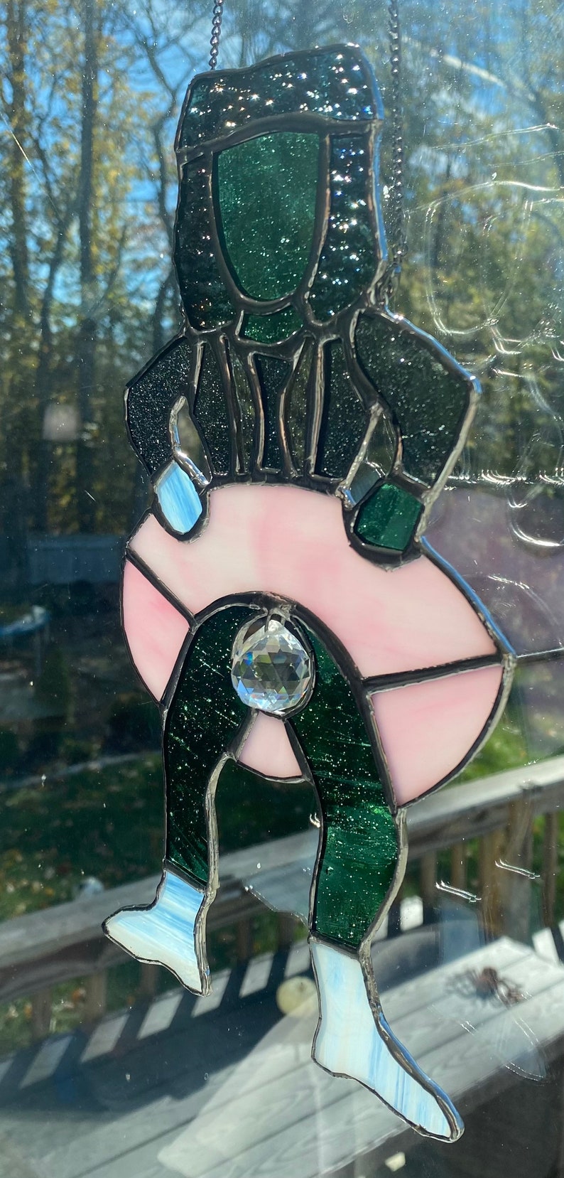 The subtle Old Gregg stained glass sun catcher image 5