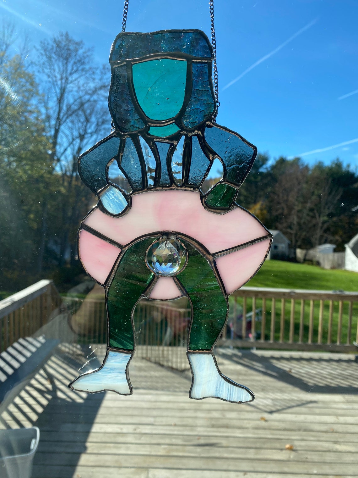 The Subtle Old Gregg Stained Glass Sun Catcher Etsy